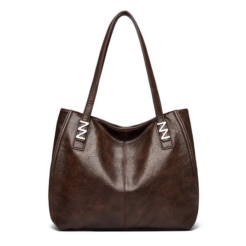 Bolsa Feminina Grande de Couro PU Macio Luxo Elegante