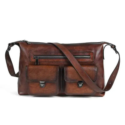 Mala Alba Vintage – Em Couro Genuíno Pintado à Mão