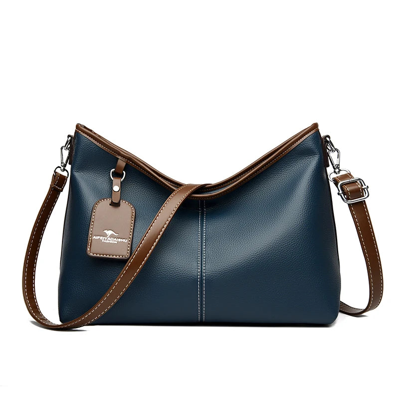 Two-Tone Elegance Bucket Bag