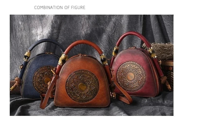 Mala Shell Oriental Mei Vintage – Em Couro Genuíno Premium