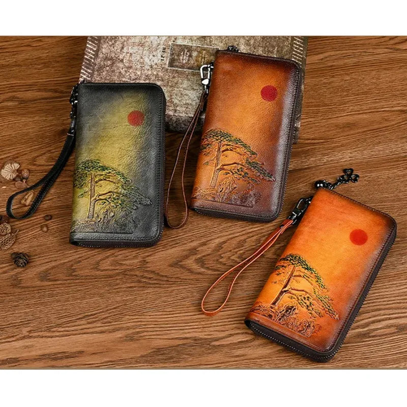 Carteira Aurora Vintage – Em Couro Genuíno Artesanal