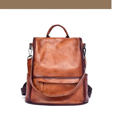 Mochila Valéria Vintage – Em Couro Genuíno Premium