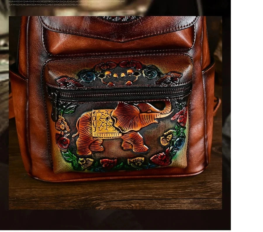 Mochila Elefante Maya Vintage – Design Antirroubo de Alta Qualidade