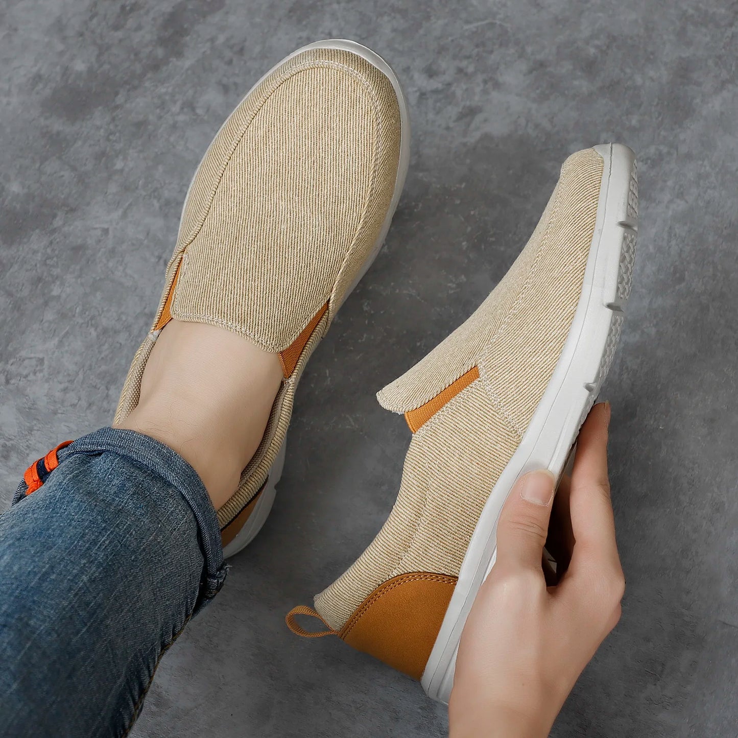 Lorenzo - Mocassins Casuais em Lona