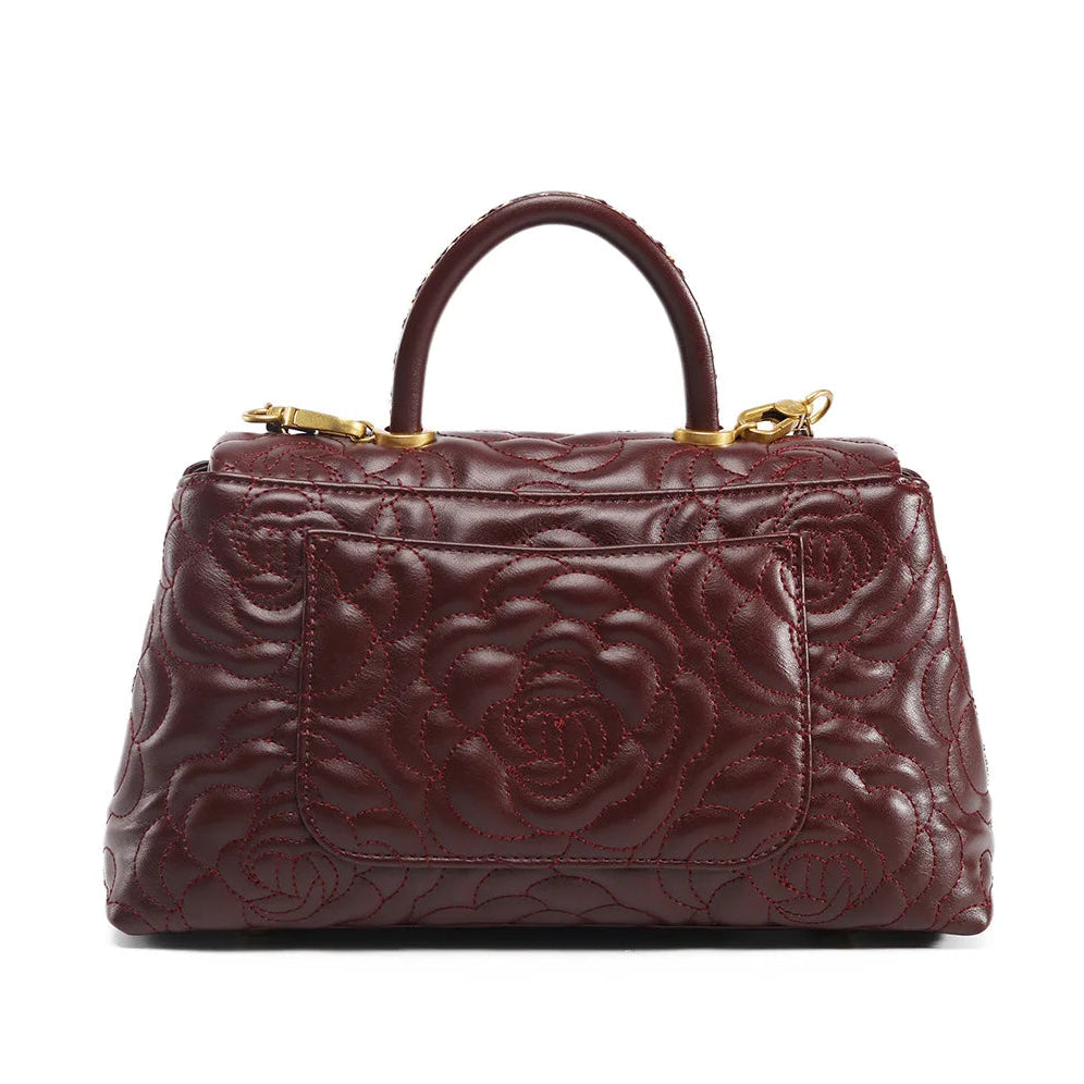 Camelia Elegance – Genuine Leather Bag