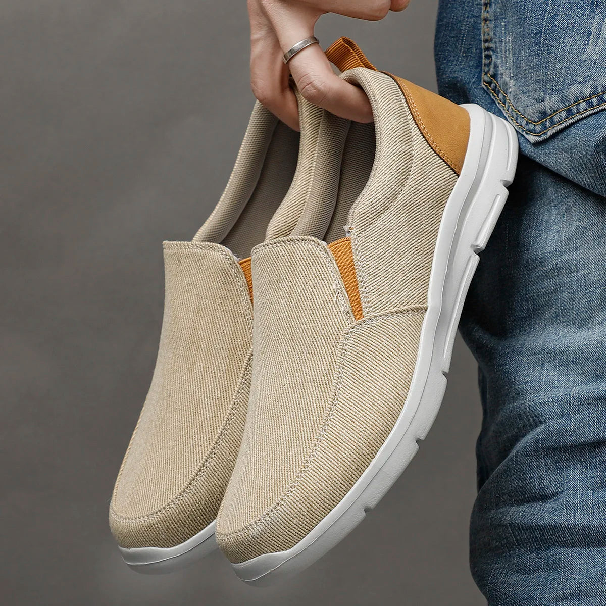 Lorenzo - Mocassins Casuais em Lona