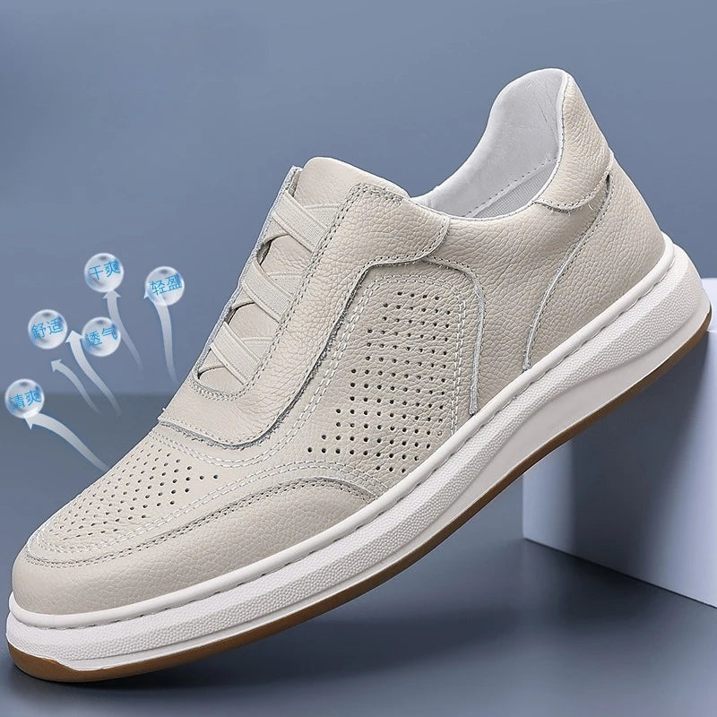 Lusitanna Genuine Leather Casual Lift Tennis Shoes