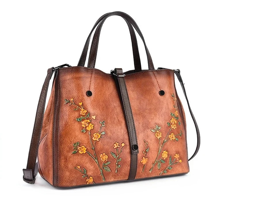 Mala Bucket Aurora Vintage – Em Couro Genuíno Premium