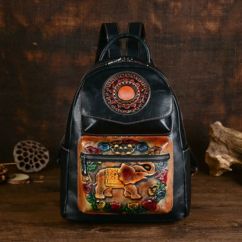 Mochila Elefante Maya Vintage – Design Antirroubo de Alta Qualidade