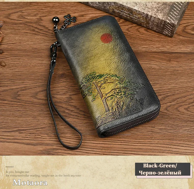 Carteira Aurora Vintage – Em Couro Genuíno Artesanal