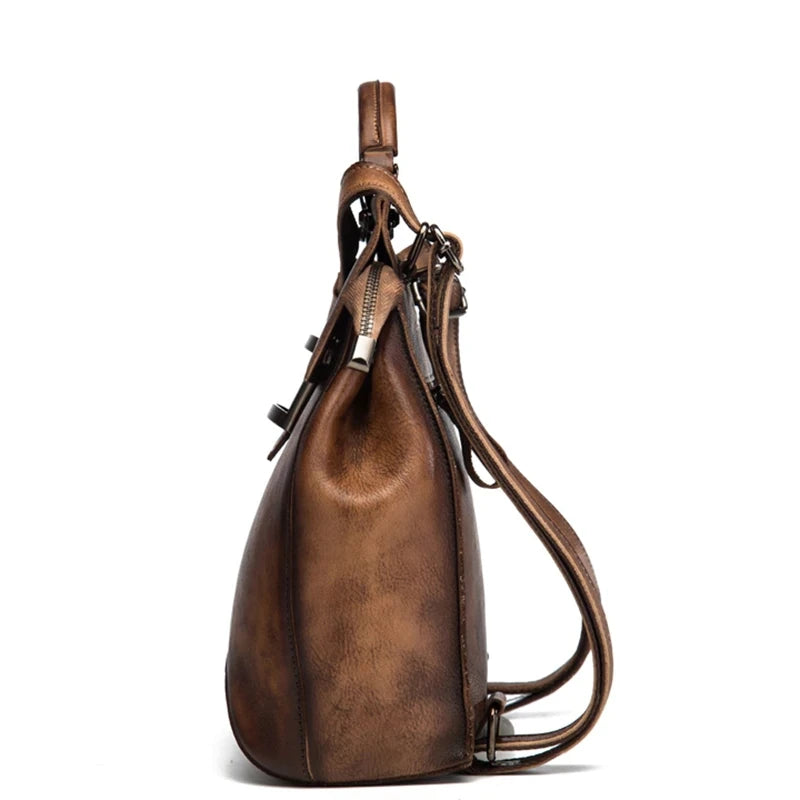 Mochila Verona Vintage – Em Couro Genuíno Premium