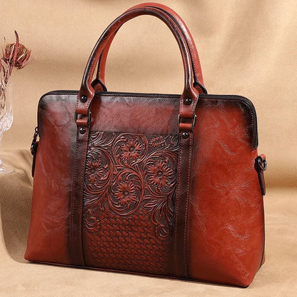 Mala Executiva Helena Vintage – Em Couro Natural Premium