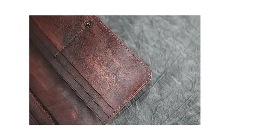 Carteira Aurora Classic Vintage – Em Couro Genuíno Premium