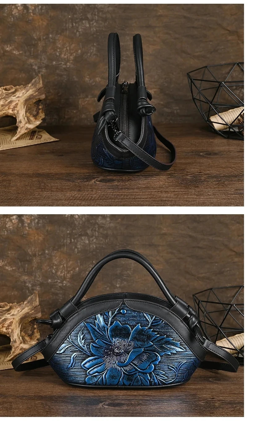 Mala Tote Leonor Vintage – Em Couro Genuíno Premium