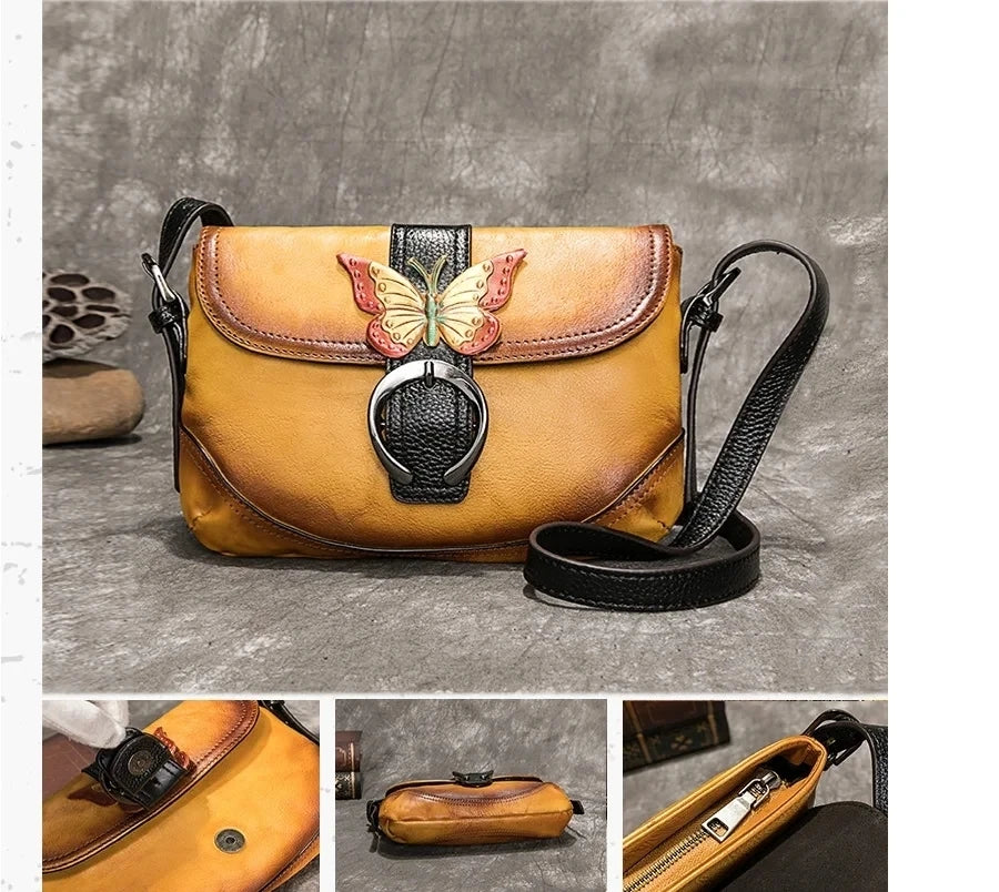 Mala Artística Sofia Vintage – Em Couro Genuíno Premium