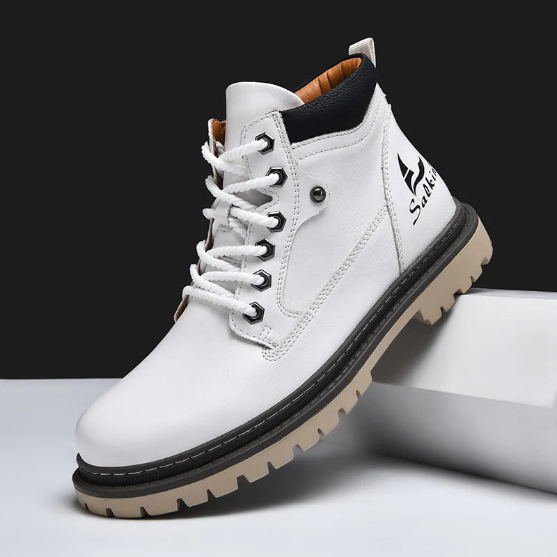 Lusitanna Cesar Boot - Bota Masculina Retro em Couro Split Leather