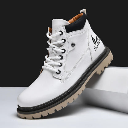 Lusitanna Cesar Boot - Bota Masculina Retro em Couro Split Leather