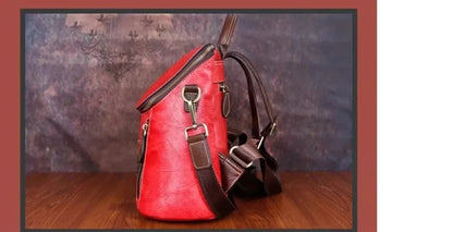 Mochila Floral Matilde Vintage – Em Couro Genuíno Premium