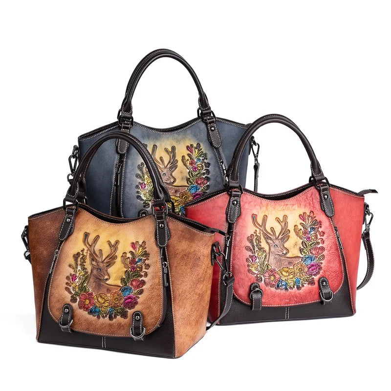 Mala Tote Vitória Vintage – Em Couro Genuíno Premium