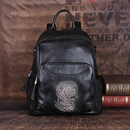 Mochila Vintage Laura – Em Couro Genuíno Premium