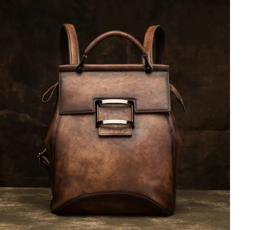 Mochila Verona Vintage – Em Couro Genuíno Premium