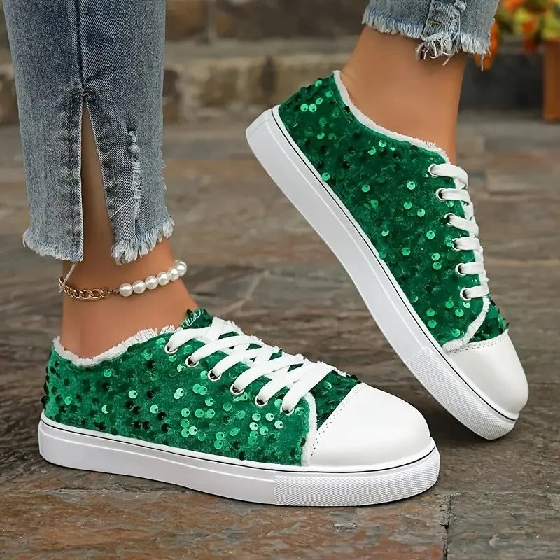 Aurora Active - Ténis Conforto com Detalhes Brilhantes