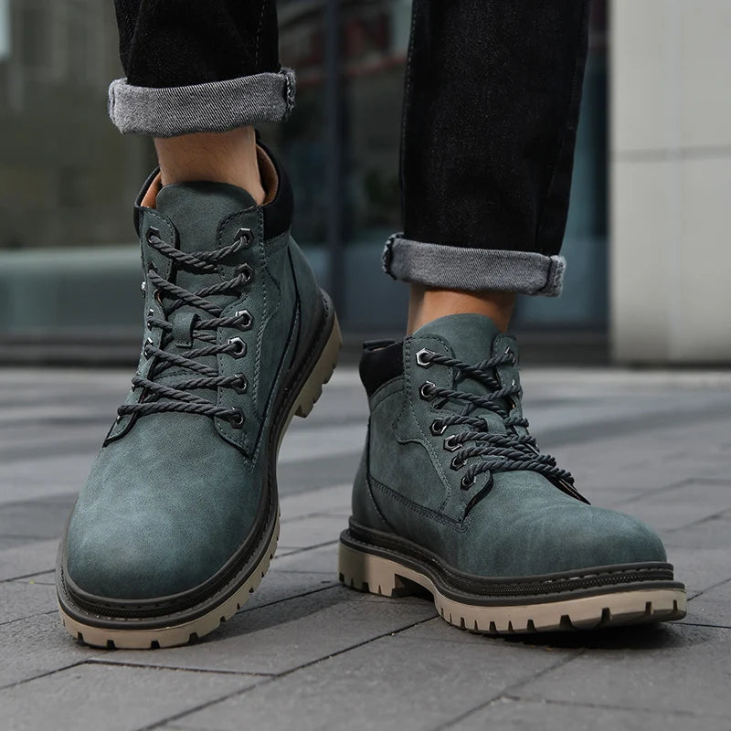 Lusitanna Cesar Boot - Bota Masculina Retro em Couro Split Leather