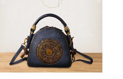 Mala Shell Oriental Mei Vintage – Em Couro Genuíno Premium