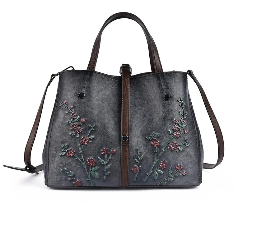 Mala Bucket Aurora Vintage – Em Couro Genuíno Premium