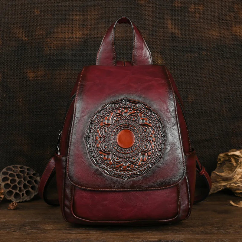 Mochila Geométrica Laura Vintage – Design Elegante de Alta Qualidade