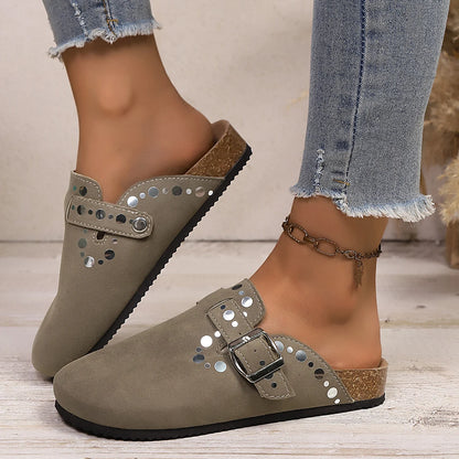 Madalena Comfort - Mules em Camurça Elegante