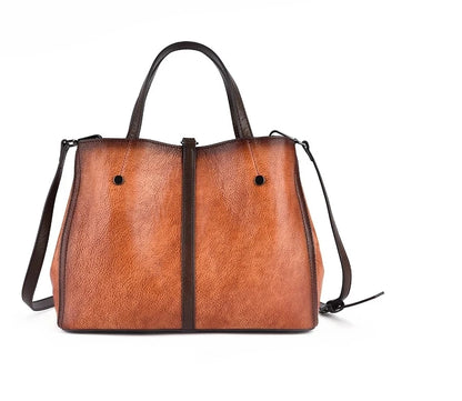 Mala Bucket Aurora Vintage – Em Couro Genuíno Premium