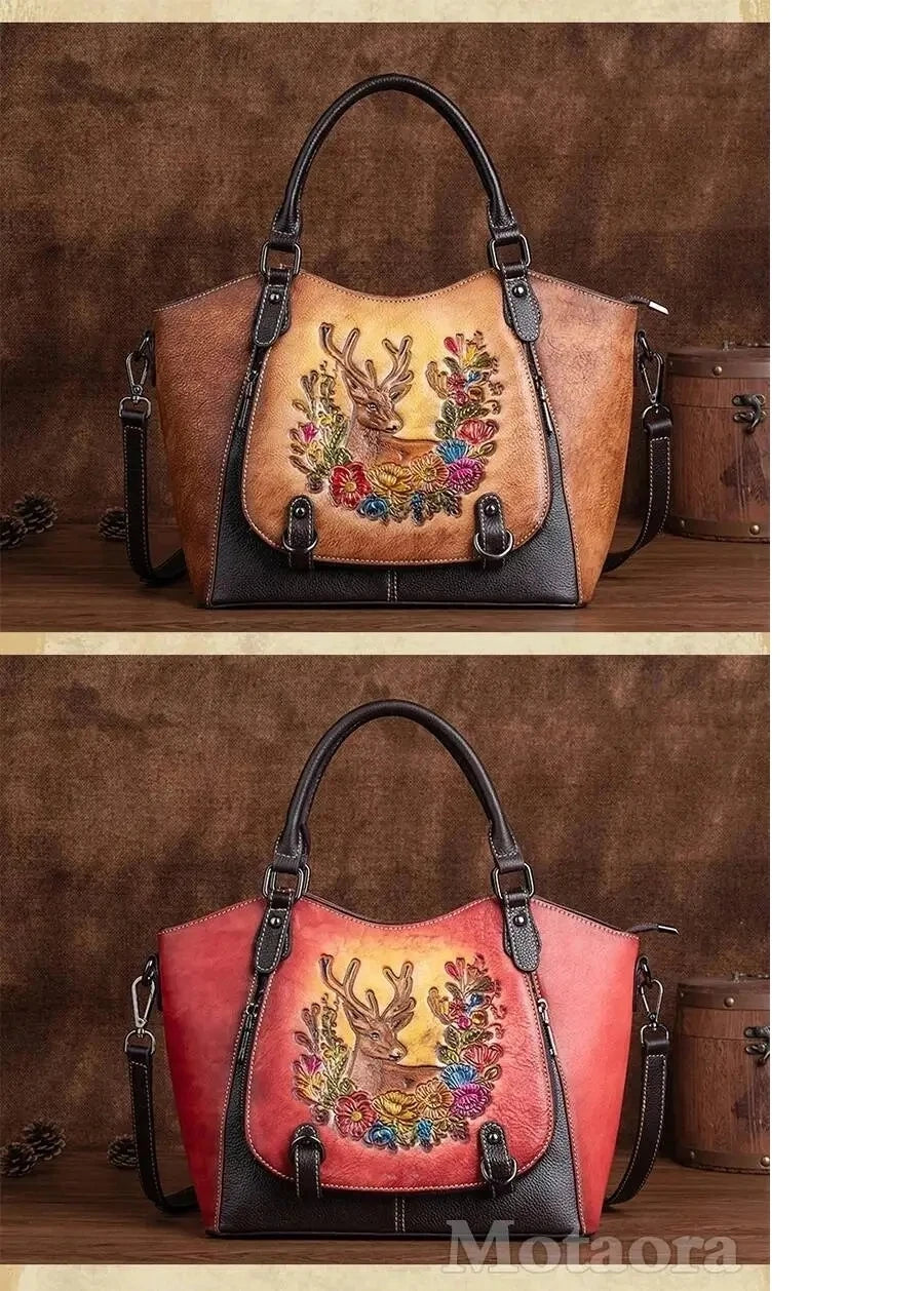 Mala Tote Vitória Vintage – Em Couro Genuíno Premium