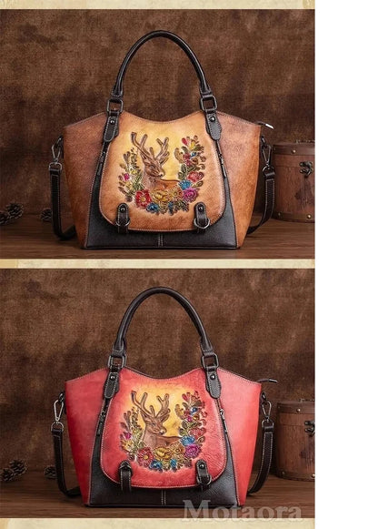 Mala Tote Vitória Vintage – Em Couro Genuíno Premium