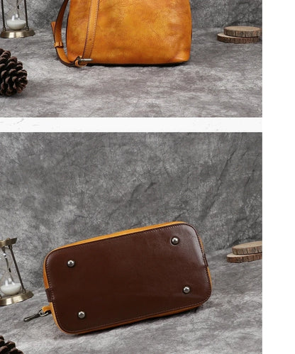 Bolsa Bucket Helena Vintage – Em Couro Genuíno Premium