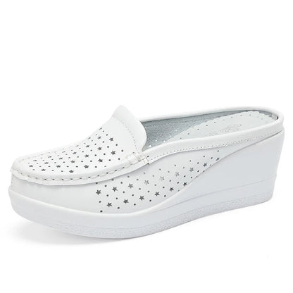 Agata Nuria - Mule ultra confortable en cuir véritable
