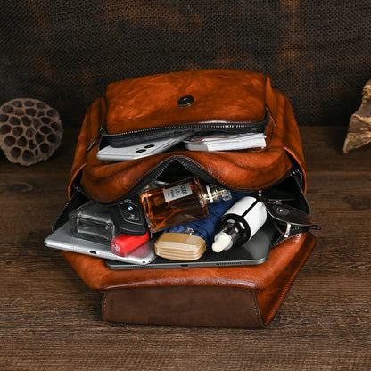 Mochila Geométrica Laura Vintage – Design Elegante de Alta Qualidade