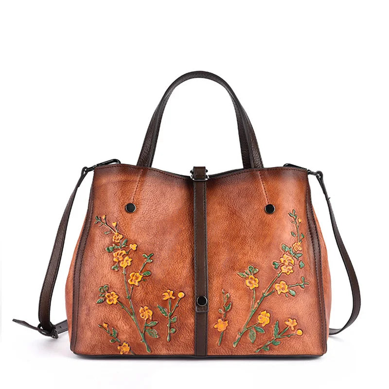 Mala Bucket Aurora Vintage – Em Couro Genuíno Premium