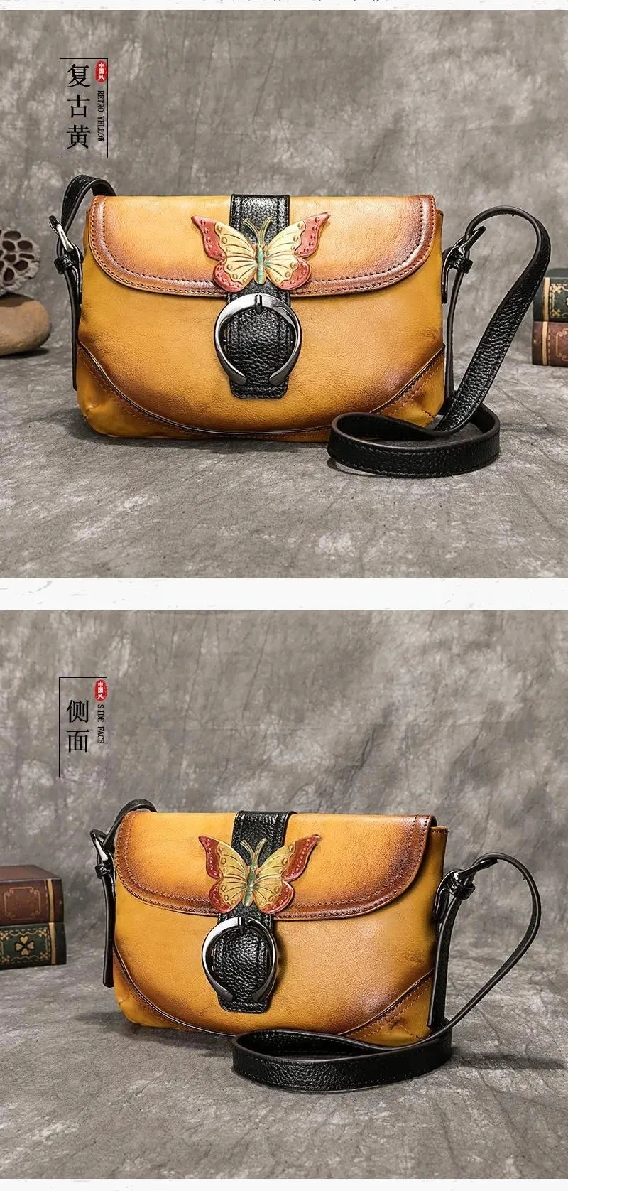 Mala Artística Sofia Vintage – Em Couro Genuíno Premium