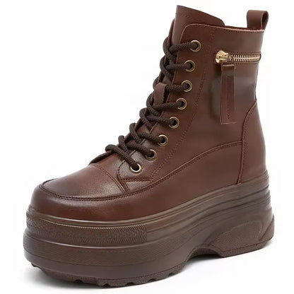 Women's Platform Ankle Boots Genuine Leather