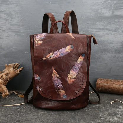 Mochila Pluma Vintage – Em Couro Genuíno Premium