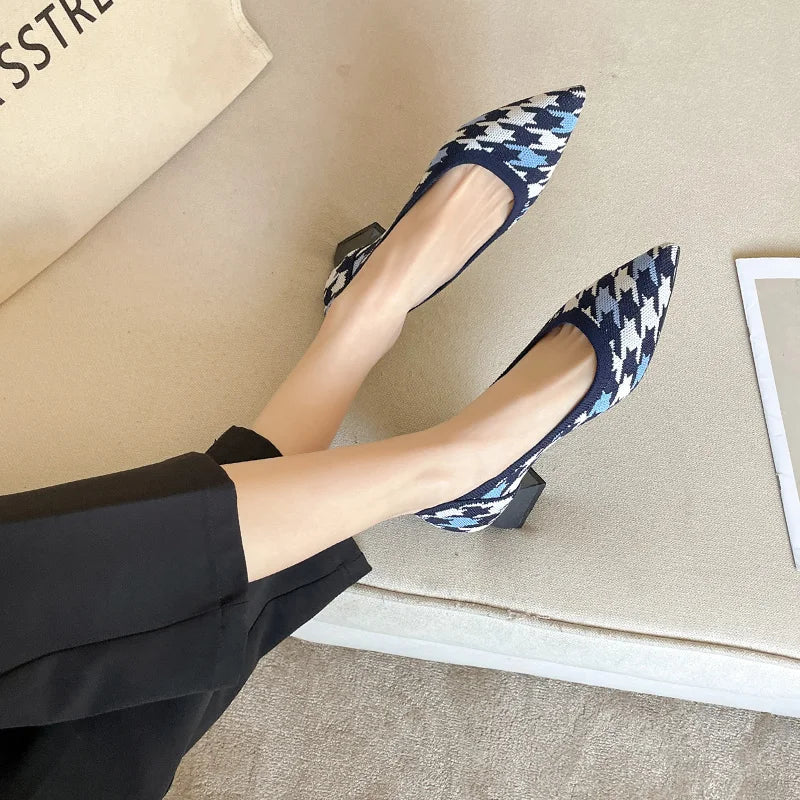 Monika - Very Elegant and Comfortable Block Heel Shoe