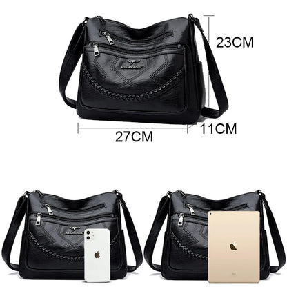 "Vera Soft" Bag - Luxurious Vegan Leather Women's Multi-Pocket Handbag