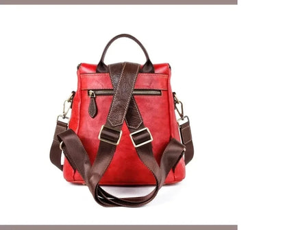 Mochila Floral Matilde Vintage – Em Couro Genuíno Premium