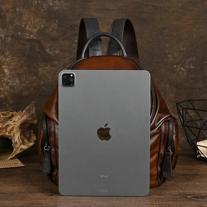 Mochila Clara Vintage – Em Couro Genuíno Premium