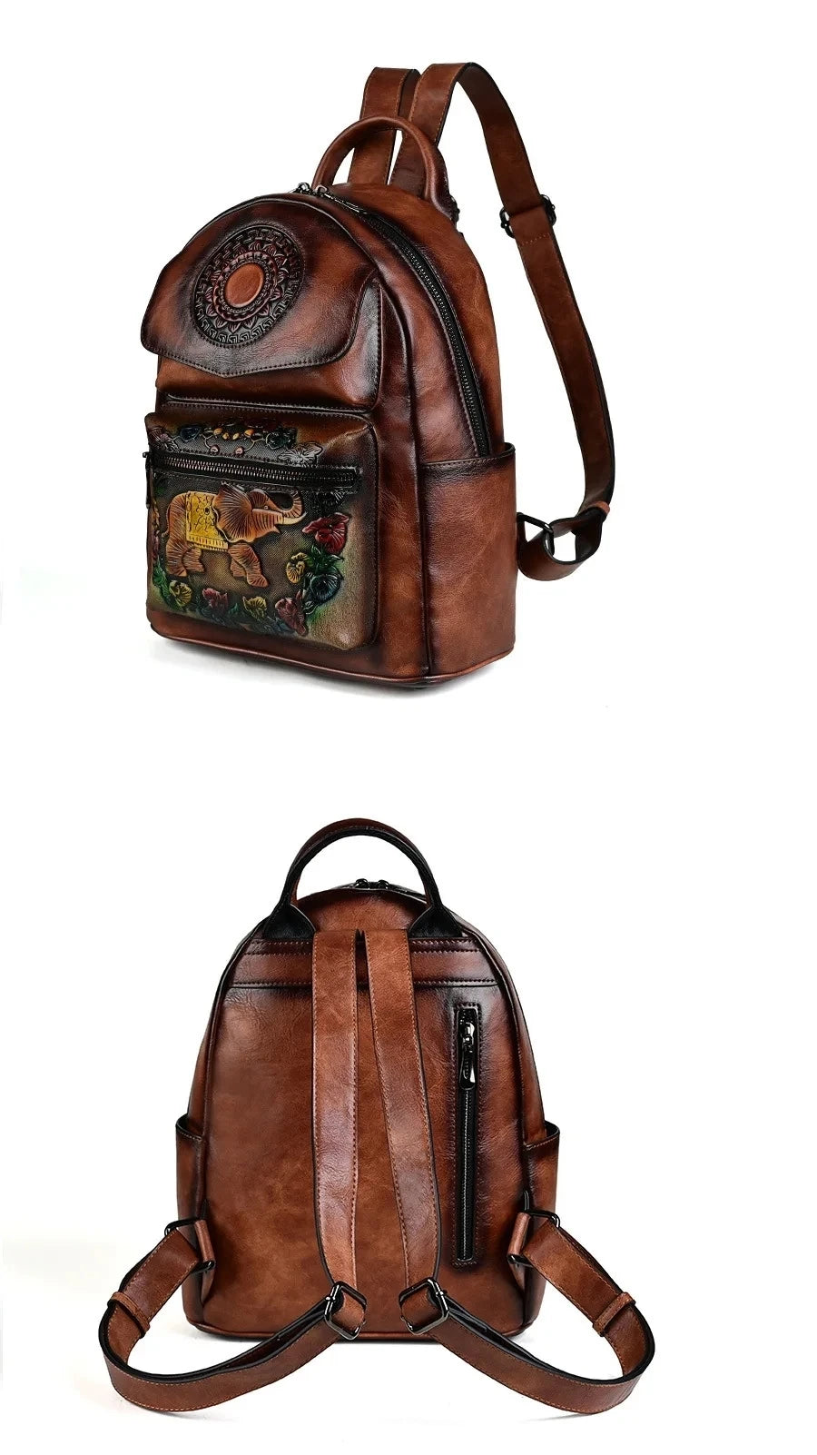 Mochila Elefante Maya Vintage – Design Antirroubo de Alta Qualidade