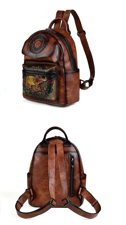 Mochila Elefante Maya Vintage – Design Antirroubo de Alta Qualidade