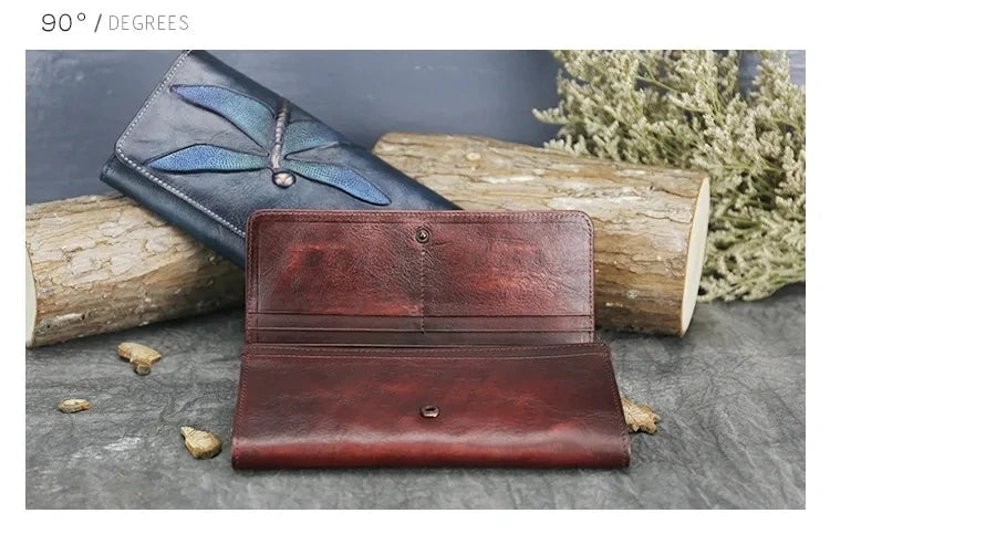 Carteira Aurora Classic Vintage – Em Couro Genuíno Premium