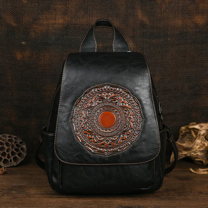 Mochila Geométrica Laura Vintage – Design Elegante de Alta Qualidade