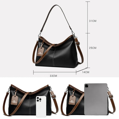 Two-Tone Elegance Bucket Bag